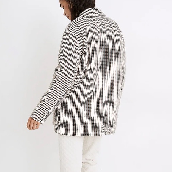MADEWELL Padded Double Breasted Oversized Jacket in Plaid - Picture 4 of 9